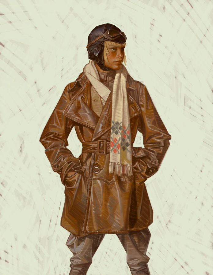 Sav's ready to steal an airship (Leyendecker study)